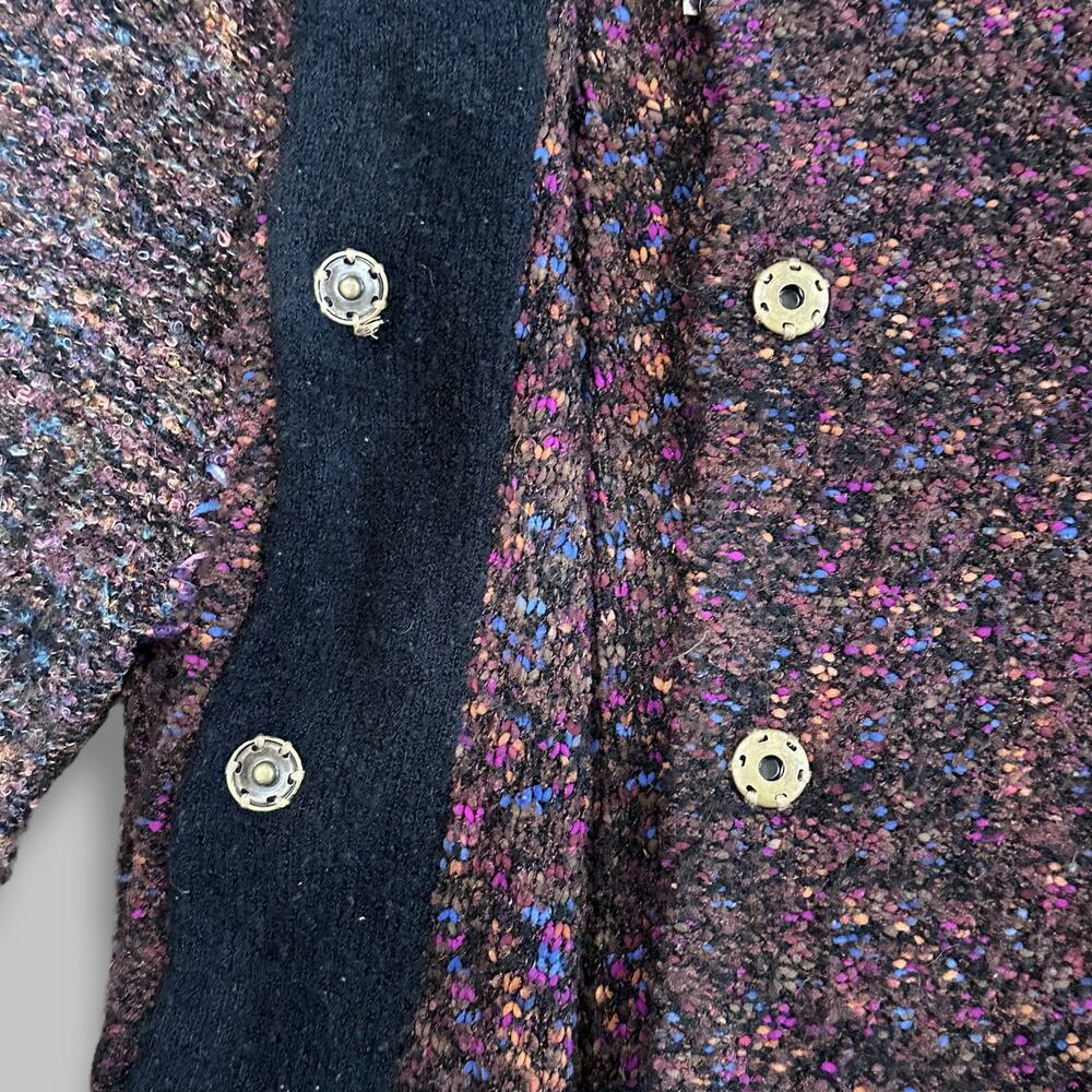 Vintage Curio Multicolor Tweed Knit Jacket – Women’s Size M - Picture 6 of 6